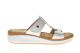 Fly Flot Witte Dames Slipper Leder Kurken Voetbed